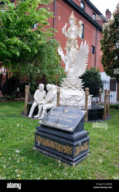 Statue in garden of Indonesian embassy, Washington DC, USA Stock Photo ...