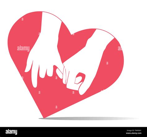 Pinky Promise Hand Holding In Heart Shape Stock Photo Alamy