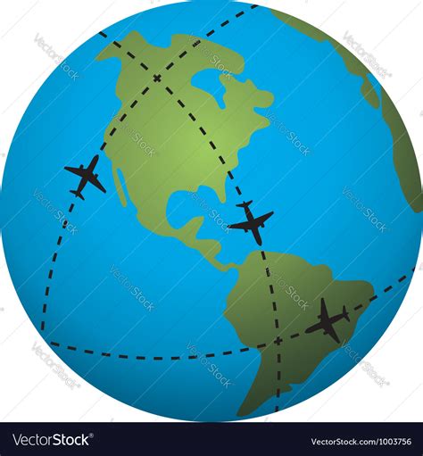 Earth Globe Royalty Free Vector Image Vectorstock