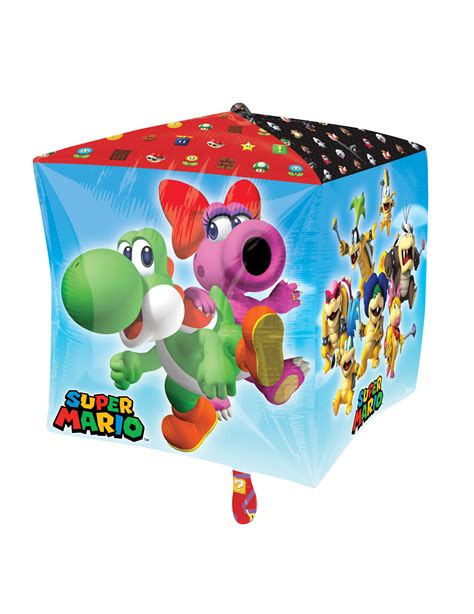 Ballon En Aluminium Cube Super Mario Bros 38 X 38 Cm Vegaooparty