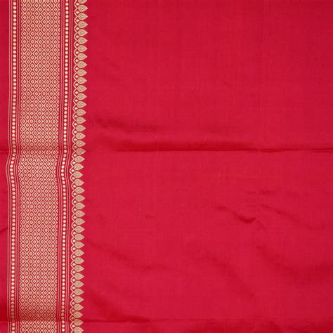 Red Rani Pink Pure Katan Silk Banarasi Handloom Saree Tilfi