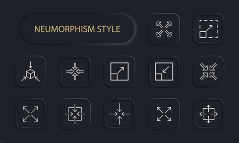 Premium Vector Zoom In And Out Arrows Set Icon Window Control Button