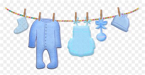 Baby Clothes Clothesline Clipart