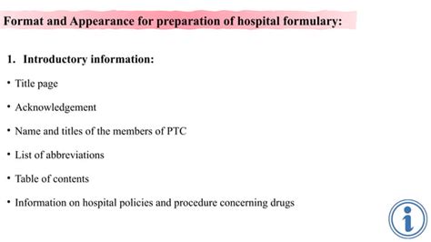 Unit B Hospital Formulary Its Preparation Ppt