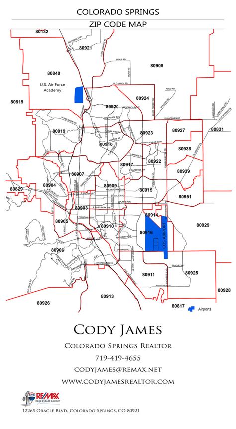 Colorado Springs Zip Code Map