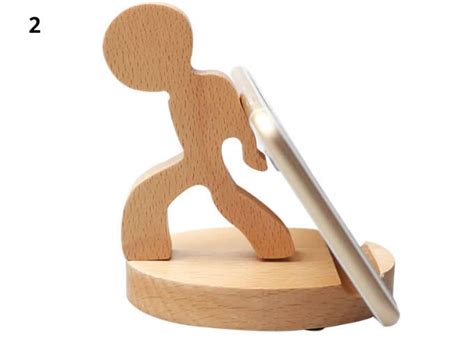 Natural Wooden Cell Phone Stand Holder Wood Phone Holder Iphone Holder