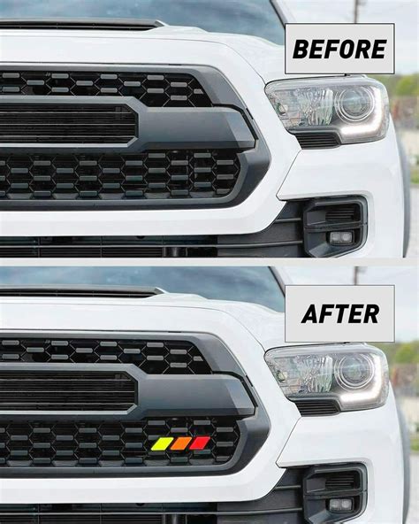 For Toyota Rav4 Trd Accessory Tri Color Front Grille Badge Emblem Car Decor Ebay