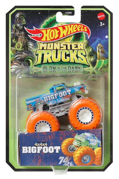 Hot Wheels Monster Truck Glow In The Dark Masinuta Bigfoot Scara Etoys Ro Acum Cu
