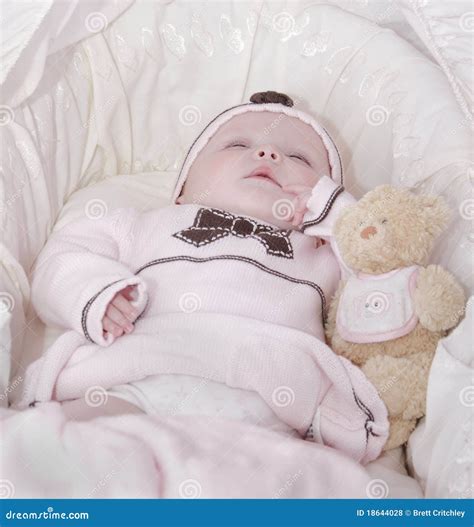 Sleeping Baby Girl In Pink Royalty Free Stock Photos Image 18644028