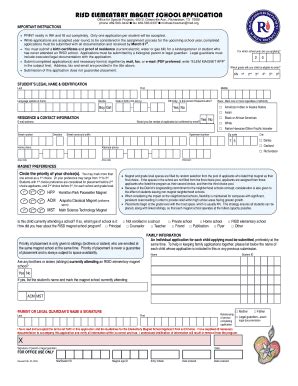 Risd Magnet Schools Fill Online Printable Fillable Blank PdfFiller