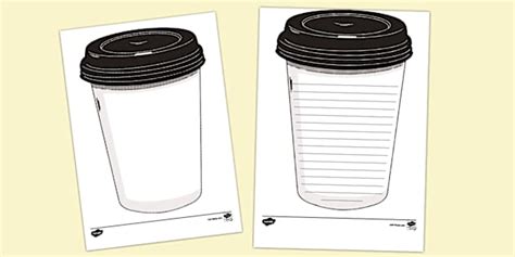 Coffee Cup Writing Frame Hecho Por Educadores Twinkl