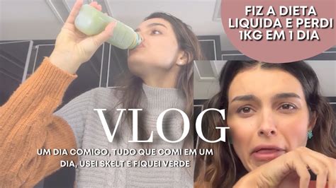 VLOG UM DIA COMIGO FIZ UM DETOX DAY E PERDI 1 Kg EM 24HRS USEI