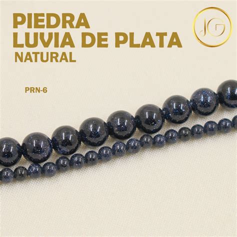 SARTA PIEDRA NATURAL REDONDA LLUVIA DE PLATA 6 MM Bisuteria JG