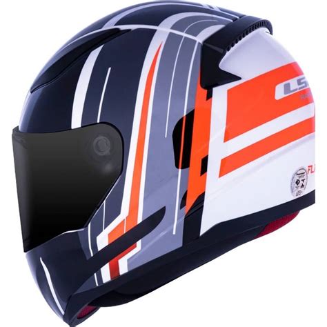 Capacete Ls Ff Rapid Flag Preto Grid Motors