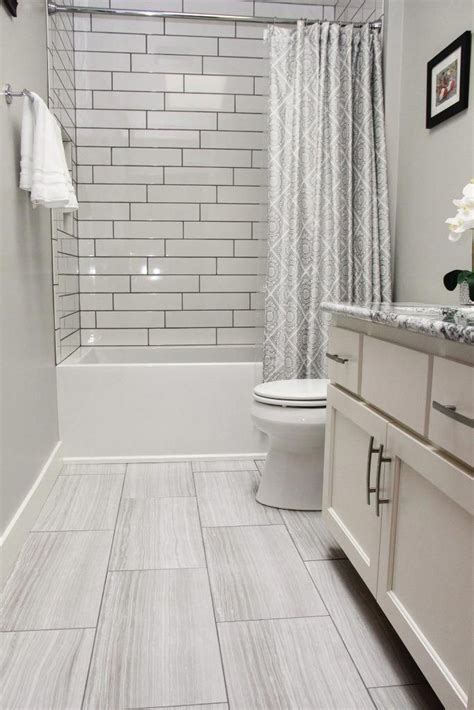 Gray And White Bathroom Floor Tile Decoomo