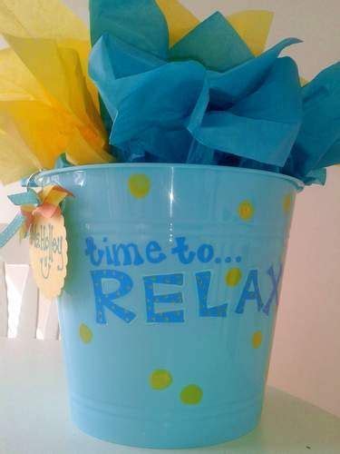 Cute Spring Break T Basket Bucket Time To Relax Fillers And