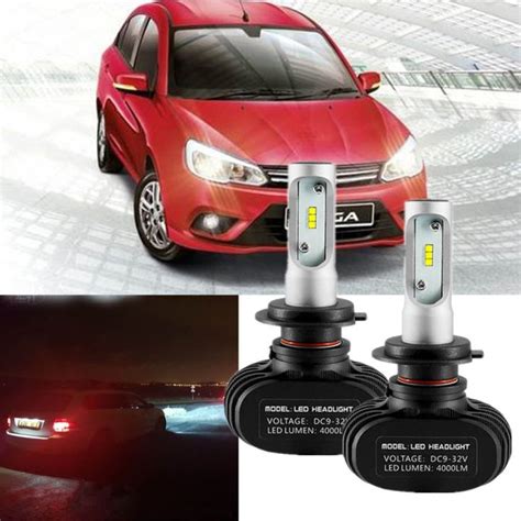 Pc Led Headlamp Headlight H W K Light Bulbs For Proton Saga Fl