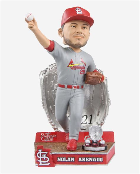 Nolan Arenado St Louis Cardinals 2021 Platinum Glove Bobblehead FOCO