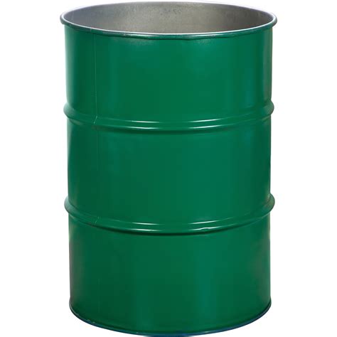 55 Gallon Medium Green Steel Drum Reconditioned No Cover