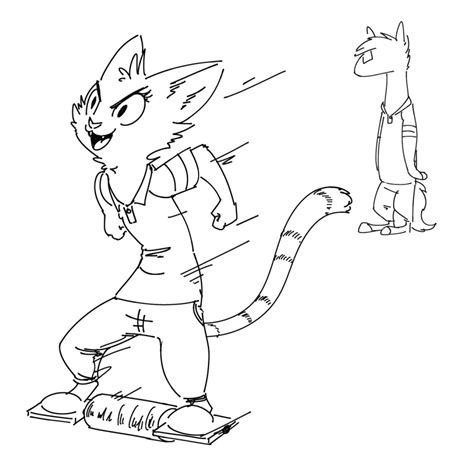 The Big Imageboard Tbib Ambiguous Gender Anthro Barefoot Black And White Cheek Tuft Clothed