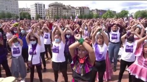 Women In Switzerland Stage A Mass Scream In Protest Against Domestic