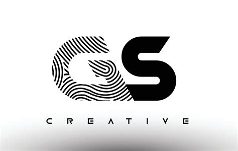 Gs Fingerprint Zebra Letter Logo Design Gs Logo With Fingerprint