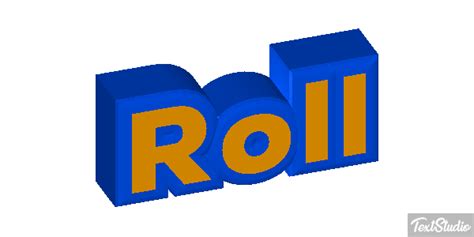 roll word animated gif logo designs