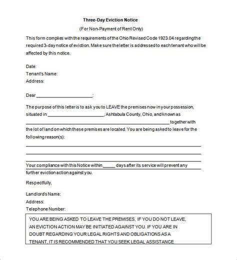 38 Eviction Notice Templates PDF Google Docs MS Word Apple Pages