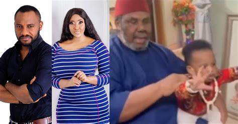 Veteran Actor Pete Edochie Seen Blessing Yul Edochie S Son With Second