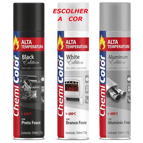 Tinta Spray Resiste A Alta Temperatura Fosco Chemicolor Ml Faz A