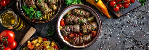 Dolma Set Buglama With Lamb Shin Vegetables Fragrant Herbs Sarma