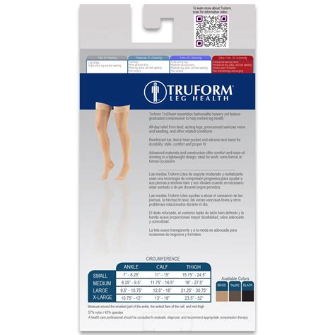 Truform Medias De Compresi N Transparentes Mmhg Longitud Alta