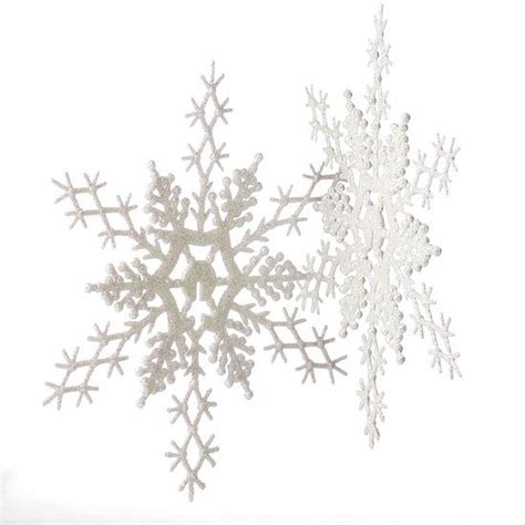 Large Iridescent White Interlocking Snowflake Ornament Christmas