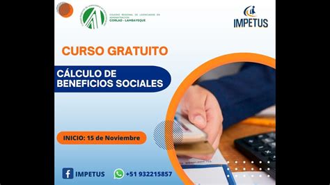 CÁLCULO DE BENEFICIOS LABORALES CURSO GRATUITO YouTube