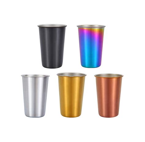 Ml Stainless Steel Cups Oz Tumbler Pint Glasses China Stainless