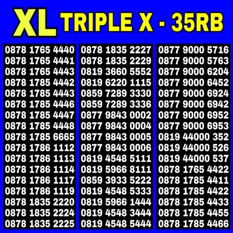 Nomor Cantik Kartu Perdana Xl Axiata G Lte Harga Murah Lazada Indonesia