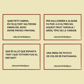 ENDEVINALLES DE LA TARDOR GRATIS FREE CATALÀ by educantambelsjocs