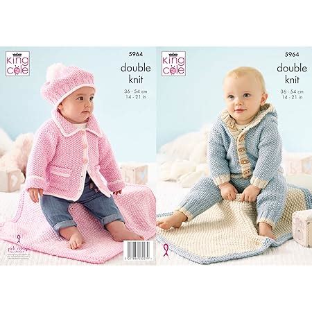 King Cole Double Knit Knitting Pattern Baby Jackets Leggings Blanket