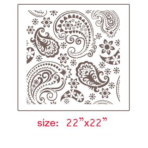 18 Stencils Of Paisley Design Images Paisley Pattern Stencil Wall