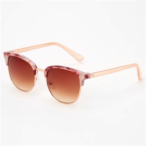 Tortoiseshell Purple Browline Sunglasses Claire S Us