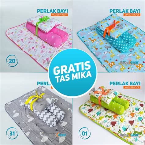 Perlak Bayi Alas Ompol Bayi Waterproof GRATIS TAS MIKA Shopee Indonesia