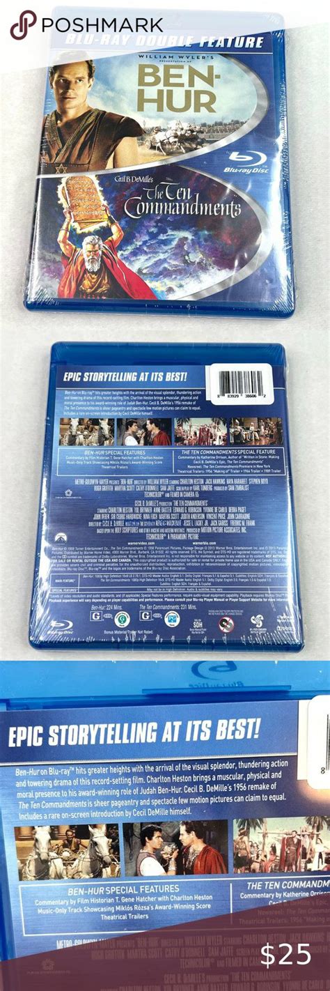 Ben Hur The Ten Commandments Double Feature Blu Ray In 2023 Ben Hur