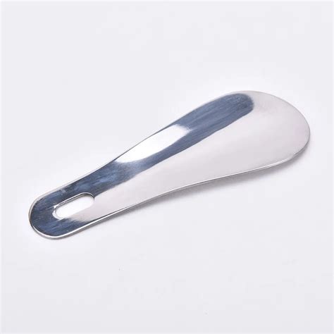 1PCS Portable 10cm Silver Stainless Steel Metal Shoe Horn Spoon