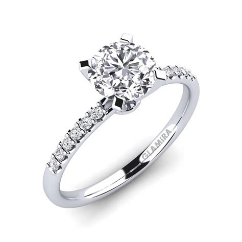 Buy Carat Round Cut K White Gold Lab Grown Diamond Engagement Ring