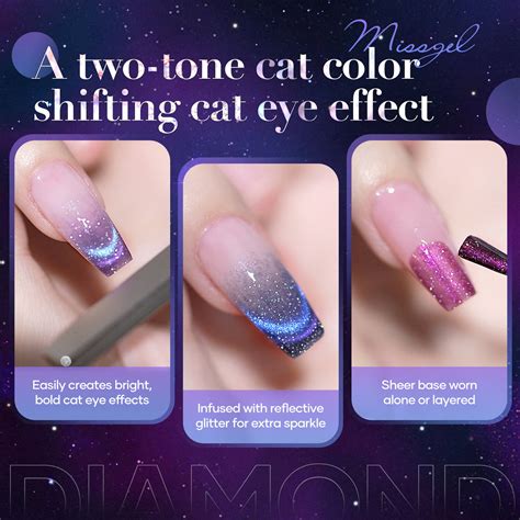 Wholesales Mesmerizing Duo Color Cat Eye Gel Polish - Magnetic Nail Art ...