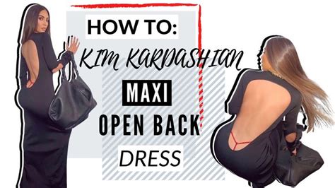 How To Kim Kardashian Black Open Back Maxi Dress Kim Kardashian