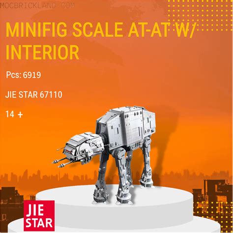 Minifig Scale AT AT W Interior JIESTAR 67110 Star Wars With 6919