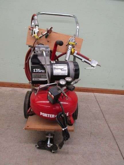 Porter Cable 16 Hp 135 Psi Air Compressor Waccessories Oberman Auctions