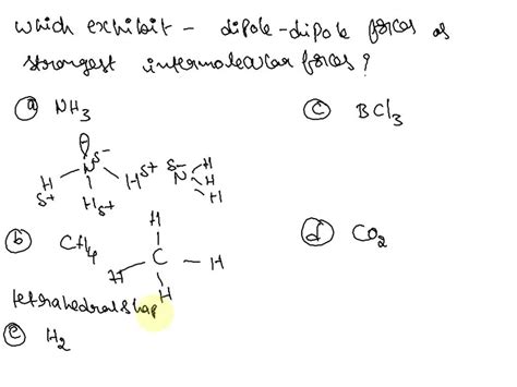 Solved Which Of The Following Molecules Experience Dipole Dipole