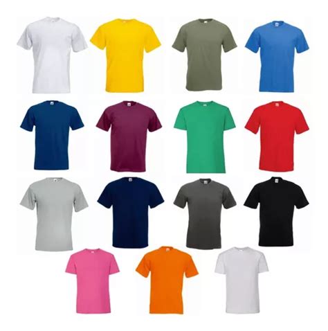 Camisetas Cuello Redondo Xxl Grandes Algod N En Colores Cuotas